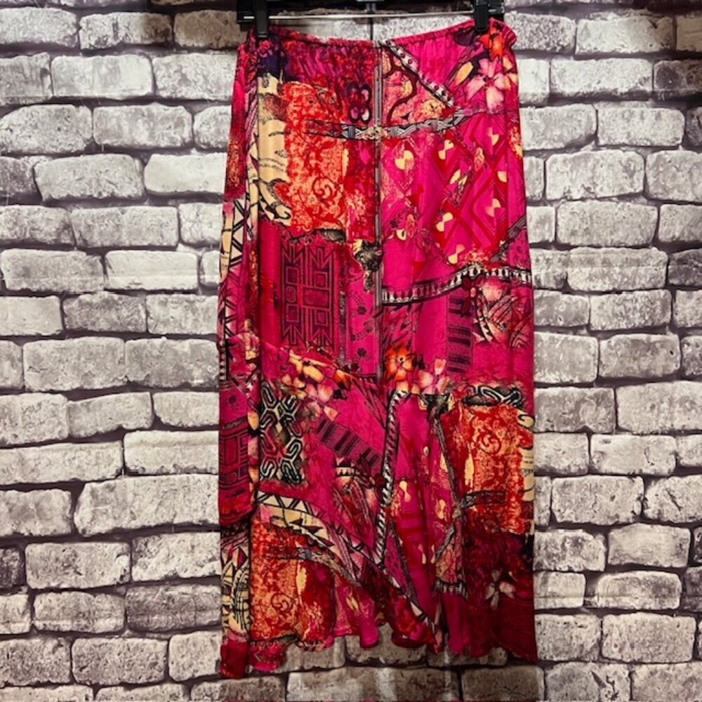 Chico's Pink, Black & White A-Line Skirt Size XL - Picture 5 of 8